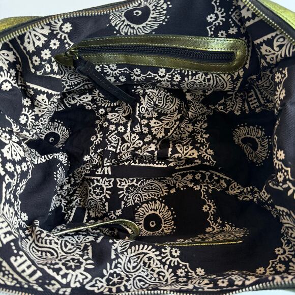 Free People bag slouchy sling leather bag metallic large crossbody - Picture 10 of 10